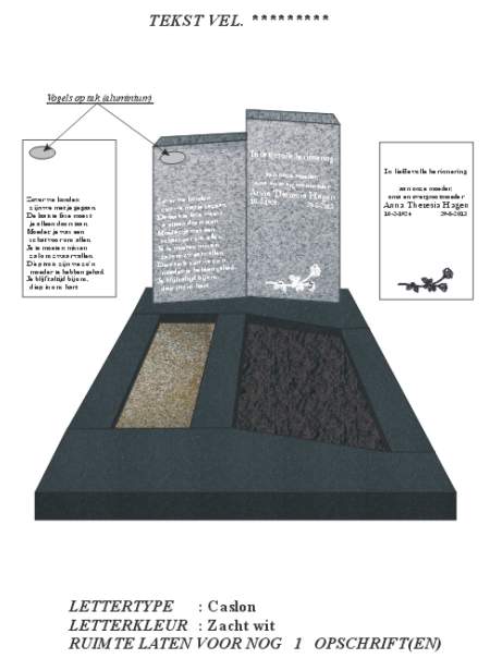 eigen-ontwerp-grafmonument Grafmonument naar eigen ontwerp, het ontwerp wordt met de computer uitgewerkt.