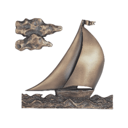 Bronzen zeilboot